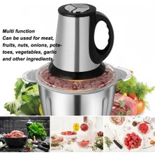 Orvionlabs Elektrikli Paslanmaz Çelik Kollu 3.5 Litre Et Kıyma Makinesi Sebze Meyve Doğrayıcı Rondo Blender
