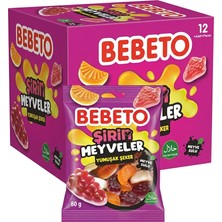 Bebeto Şirin Meyveler Yumuşak Şeker Jelibon 80 G  12 Adet