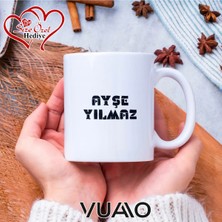 Vuao Isme Özel Kupa Bardak Kişiye Özel Isimli Yazılı Kupa Bardak Doğum Günü Yıl Dönümü Sevgiliye Arkadaşa Öğretmene Hediye Özel Tasarım Isim Baskılı Çay Kahve Kupası Ofis Bardağı Hediyelik Eşya Kupalar