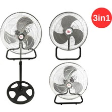 Orvionlabs Fiev FSV18 (18") 45 cm 130 W 230 V Monofaze 3in1 Ayaklı-Duvar-Masa Tipi Vantilatör