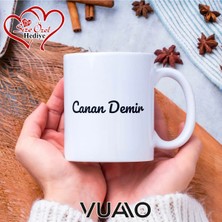 Vuao Isme Özel Kupa Bardak Kişiye Özel Isimli Yazılı Kupa Bardak Doğum Günü Yıl Dönümü Sevgiliye Arkadaşa Öğretmene Hediye Özel Tasarım Isim Baskılı Çay Kahve Kupası Ofis Bardağı Hediyelik Eşya Kupalar