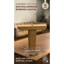 Legora Wood Design 1. Sınıf Gürgen Ağacı Açık Ceviz Mobilya Kanepe Koltuk Tv Ünitesi 15 cm Ahşap Destek Ayağı