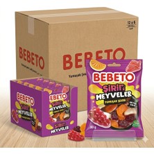 Bebeto Şirin Meyveler Yumuşak Şeker Jelibon 80 G  12 Adet x 6