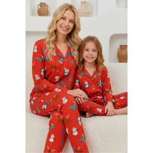 Asel Anne Kız Kombin Penye Boydan Düğmeli Pijama Takımı (Anne- Kız Ayrı Satılmaktadır.)