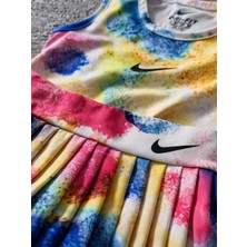 Uğur Bebe Kız Çocuk Sarı Crop Krop Mayo Takımı Şort Etekli Spor Havuz ve Deniz Uyumlu Çabuk Kuruyan