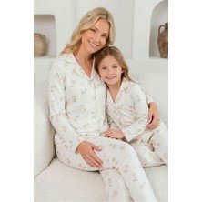 Asel Anne Kız Kombin Penye Boydan Düğmeli Pijama Takımı (Anne- Kız Ayrı Satılmaktadır.)