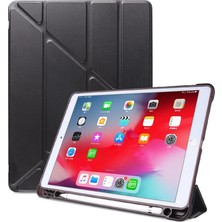 MobaxAksesuar Apple iPad 9. Nesil 8. Nesil 7. Nesil 10.2" Kılıf Kalem Bölmeli Trifolding Case A2602 A2603 A2604 A2605