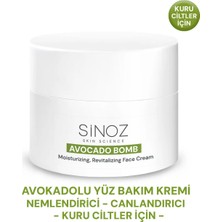Sinoz Avokado Bomb Yüz Bakım Kremi - Kuru Ciltler İçin Nemlendirici ve Canlandırıcı 50 ml