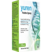 Yuren Folik Asit ( Aktif Folik Asit, Folat) Metilkobalamin B6 Vitamini İçeren Sprey
