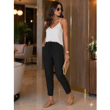 Stsahra  Kadın Siyah Basic Pantolon