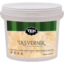 Tek Boya 15 lt Şeffaf Taş Vernik Su Bazlı, Parlak ve UV Korumalı Uygulama İçin