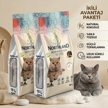 Northland Doğal Bentonite Natural Kokusuz Kedi Kumu 10 Lt x 2 Adet
