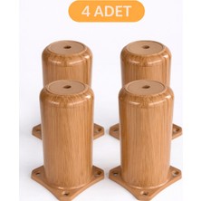 Gümüş Bohem(Kapsül) 15CM Ahşap Desen , Mobilya Koltuk Baza Ayağı, Sehpa, Tv Ünite Ayak Yükseltici