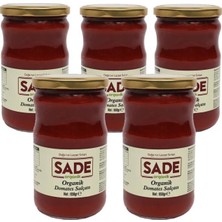Sade Organik Domates Salçası 5'li Paket 5x650 g Türkiye Menşeli Doğal Lezzet