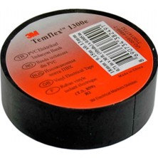 3M Temflex Siyah PVC İzole Bant 18MM x 9,15MT Kaliteli ve Esnek Yapışkanlı