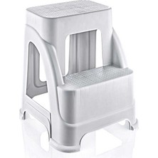 Hobby Life Merdivo 2 Basamaklı Beyaz Merdiven Tabure Ergonomik Tasarım ve Plastik Malzeme