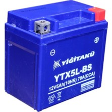 Yiğit Akü 12 V 5 Ah YTX5L Bs Soğuk Hava Dayanımlı Bakım Gerektirmeyen Motosiklet Aküsü