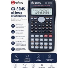 ArtMaster Fonksiyonlu Bilimsel Hesap Makinesi 1 Adet 8X14CM 240 Fonksiyonlu Galaxy GX-82MS Mühendis Öğrenci 2 Satır Ekran Tasarım