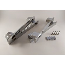 Rc Yapı Rcyapı Kare Tasarım Duşakabin Cam Kapı Kulp Tutamak Kol ABS Malzeme Ayarlı 14-16 cm