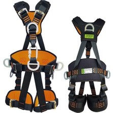 Karam İş Güvenliği Karam KP45 Paraşüt Tipi Emniyet Kemeri Tam Koruma Polyester Dokuma 3 D Halka ile Güvenli Çalışma