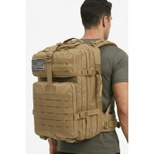 Single Sword 50L Taktik Sırt Çantası Su Geçirmez Askeri Outdoor Kamp Dağcı Çanta - Renk: Bej - Beden: Standart