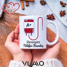 Vuao Hemşire Özel Isimli Yazılı Kupa Bardak, Kişiye Özel Baskılı Kupa Bardağı - Hemşire Isme Özel Hediye Kupa - Hemşireler Günü Hediyesi Isim Yazılı - Çift Taraflı Baskılı Sağlık Çalışanı Meslek Kupaları