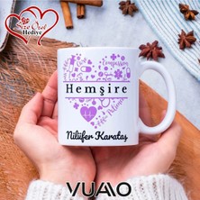 Vuao Hemşire Özel Isimli Yazılı Kupa Bardak, Kişiye Özel Baskılı Kupa Bardağı - Hemşire Isme Özel Hediye Kupa - Hemşireler Günü Hediyesi Isim Yazılı - Çift Taraflı Baskılı Sağlık Çalışanı Meslek Kupaları