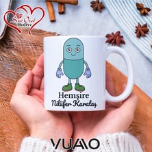 Vuao Hemşire Özel Isimli Yazılı Kupa Bardak, Kişiye Özel Baskılı Kupa Bardağı - Hemşire Isme Özel Hediye Kupa - Hemşireler Günü Hediyesi Isim Yazılı - Çift Taraflı Baskılı Sağlık Çalışanı Meslek Kupaları