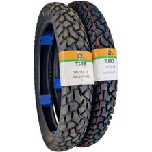 TDT Tyres 90/90-18 ve 275-18 (Tubeless - Dubleks) Adventure Lastik Takımı