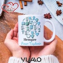 Vuao Hemşire Özel Isimli Yazılı Kupa Bardak, Kişiye Özel Baskılı Kupa Bardağı - Hemşire Isme Özel Hediye Kupa - Hemşireler Günü Hediyesi Isim Yazılı - Çift Taraflı Baskılı Sağlık Çalışanı Meslek Kupaları