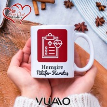 Vuao Hemşire Özel Isimli Yazılı Kupa Bardak, Kişiye Özel Baskılı Kupa Bardağı - Hemşire Isme Özel Hediye Kupa - Hemşireler Günü Hediyesi Isim Yazılı - Çift Taraflı Baskılı Sağlık Çalışanı Meslek Kupaları