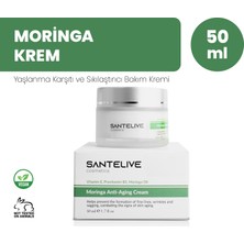 Santelive Moringa Özlü Kırışık Karşıtı Yaşlanma Karşıtı Krem E Vitamini Panthenol 30 Yaş 50 ml