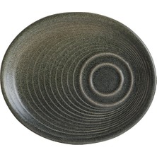 Bonna Porselen Bonna Hornfels Ripple Sunum Tabağı 20X17 cm 6 lı