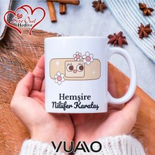 Vuao Hemşire Özel Isimli Yazılı Kupa Bardak, Kişiye Özel Baskılı Kupa Bardağı - Hemşire Isme Özel Hediye Kupa - Hemşireler Günü Hediyesi Isim Yazılı - Çift Taraflı Baskılı Sağlık Çalışanı Meslek Kupaları