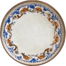 Bonna Porselen Retro Floral Gourmet Düz Tabak 27 cm 6 lı