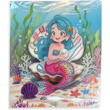 İğne İzi Hı Stone 5d Elmas Taş Işleme Kiti Tablo 21X25 cm Denizkızı Mermaid Desenli