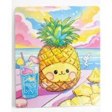 İğne İzi Hı Stone 5d Elmas Taş Işleme Kiti Tablo 21X25 cm Ananas Desenli