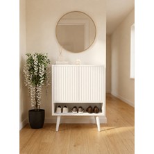 Enwood Capella Mdf Ayakkabılık ve Çok Amaçlı Dolap Raflı ve Kapaklı 60 cm