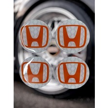Honda Jant Göbeği Damla Etiket 4 Lü Oto Universal Jant Göbeği 3D Jant Arması Damla Sticker Seti2
