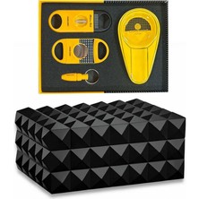 Cigarloong Quasar Design Humidor Puro Kutusu Mat Siyah 80's ve Puro Seti