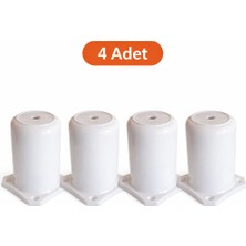Gümüş Bohem(Kapsül) 15CM Beyaz Ayak , Mobilya Koltuk Baza Ayağı, Sehpa, Tv Ünite Ayak Yükseltici (4 Adet)