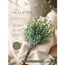 Atak Hediyelik Vintage Dokulu Doğal Görünümlü Okaliptüs Yapay Çiçek 32 cm