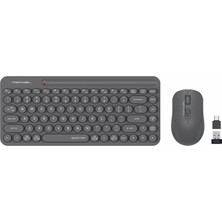 A4 Tech FG3200 Air2 Q-Türkçe Multimedya Mini Klavye + Mouse Sessiz Klavye-Mouse Set (Siyah)