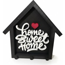 3Dikili Design Home Sweet Home – 3D Baskı Dekoratif Duvar Anahtarlığı (17.5 x 17 Cm)