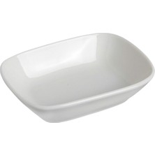 Güral Porselen 14 cm Kare Kayık Kahvaltılık Meze Tabağı 12 Adet