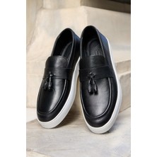 Vantaggio Shoes Tassel  %100 Hakiki Deri Erkek Loafer Ayakkabı, Günlük Casual Ayakkabı