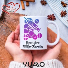 Vuao Hemşire Özel Isimli Yazılı Kupa Bardak, Kişiye Özel Baskılı Kupa Bardağı - Hemşire Isme Özel Hediye Kupa - Hemşireler Günü Hediyesi Isim Yazılı - Çift Taraflı Baskılı Sağlık Çalışanı Meslek Kupaları