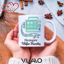 Vuao Hemşire Özel Isimli Yazılı Kupa Bardak, Kişiye Özel Baskılı Kupa Bardağı - Hemşire Isme Özel Hediye Kupa - Hemşireler Günü Hediyesi Isim Yazılı - Çift Taraflı Baskılı Sağlık Çalışanı Meslek Kupaları