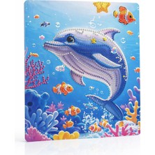 İğne İzi Hı Stone 5d Elmas Taş Işleme Kiti Tablo 21X25 cm Yunus ve Nemo Desenli