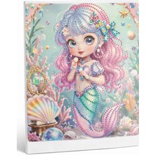 İğne İzi Hı Stone 5d Elmas Taş Işleme Kiti Tablo 21X25 cm Mermaid Denizkızı Desenli